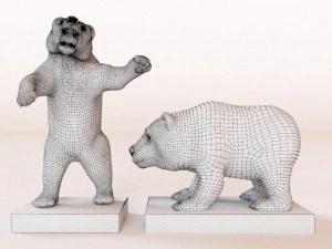 2 figura dell'orso Modello 3D