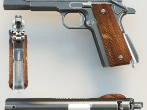 pistol colt1911 3D Model