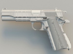 pistol colt1911 3D 모델