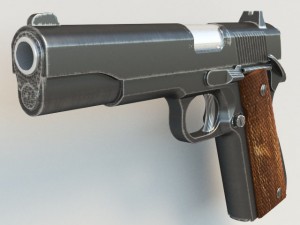pistol colt1911 3D 모델
