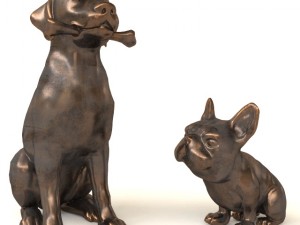 dogs statuette 3D Model