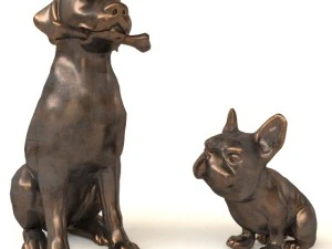 estatueta de cachorro Modelo 3D