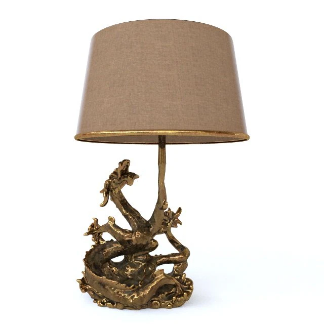 chine dragon lamp 3D Model .c4d .max .obj .3ds .fbx .stl .blend 