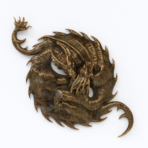 dragon 3d panno 3D 模型 .c4d .max .obj .3ds .fbx .stl .blend 