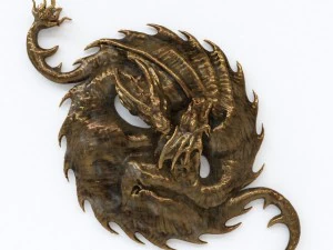 panno 3d drago Modello 3D