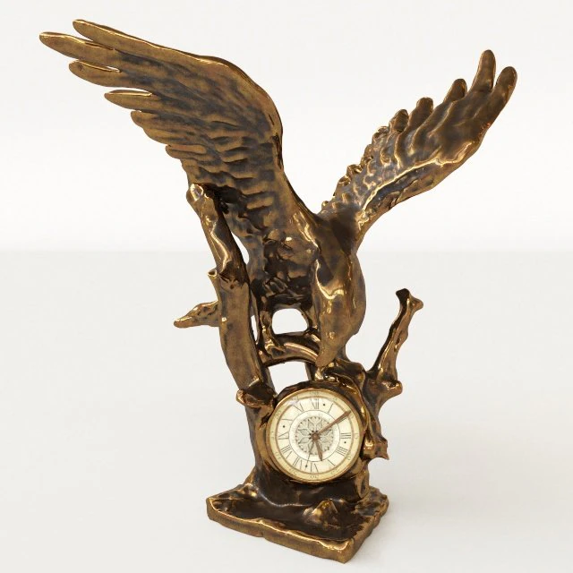 eagle clock 3D Model .c4d .max .obj .3ds .fbx .stl .blend 