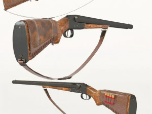 12 gauge dubbelloops 3D Model