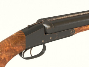 12 gauge duble barrel 3D Model