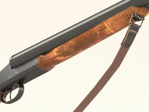 12 gauge duble barrel 3D Model