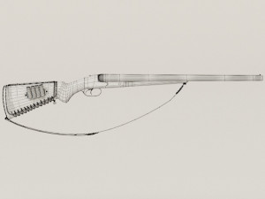 12 gauge duble barrel 3D Model