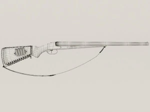 12 gauge duble barrel 3D Model