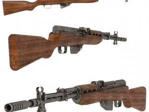 rifle sks Model 3D