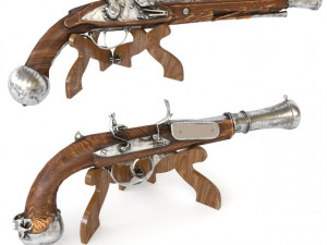 old pirate pistol 3D Model