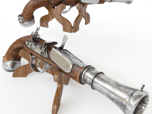 old pirate pistol 3D Model