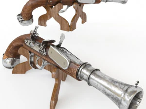 old pirate pistol 3D Model