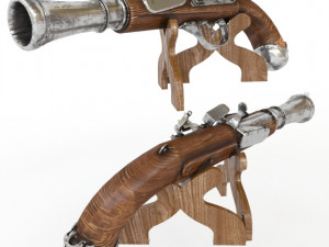 old pirate pistol 3D Model