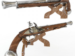 old pirate pistol 3D Model