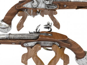 old pirate pistol 3D Model