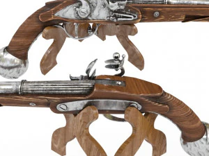 old pirate pistol 3D Model