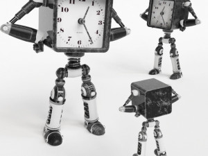 robot clock 3D 模型