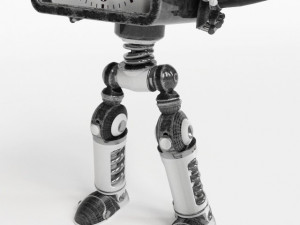 robot clock 3D 模型