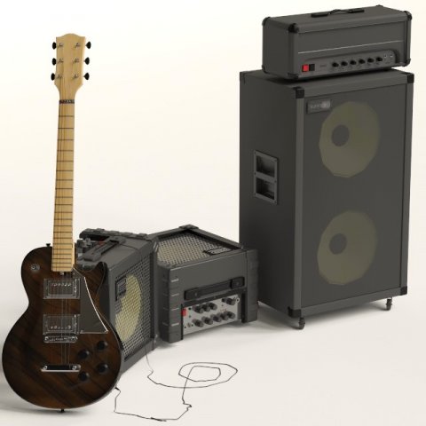 gutar bass Modelo 3D .c4d .max .obj .3ds .fbx .stl .blend 