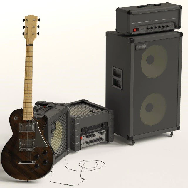 gutar bass 3D Model .c4d .max .obj .3ds .fbx .stl .blend