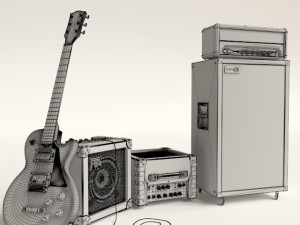gutar bass Modelo 3D