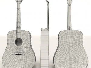 acustic guitar 3D Model
