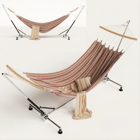 hammock Model 3D .c4d .max .obj .3ds .fbx .stl .blend 