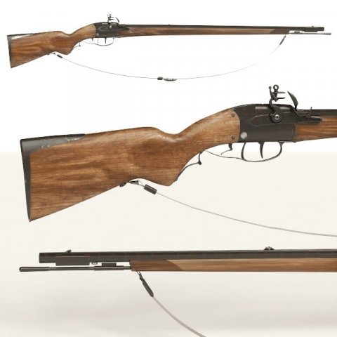 longfire rifle 3D 모델 .c4d .max .obj .3ds .fbx .stl .blend 