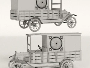 retro car clock 3D Model