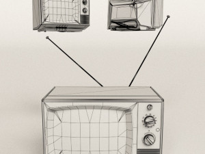 old tv Modello 3D