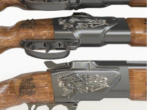 Pojedyncza lufa kalibru 12 mm Model 3D