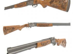 Pojedyncza lufa kalibru 12 mm Model 3D