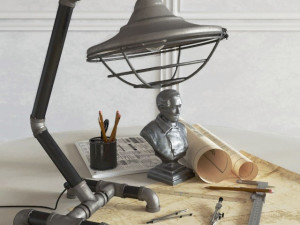 kare table lamp cellar flex 3D-Modell