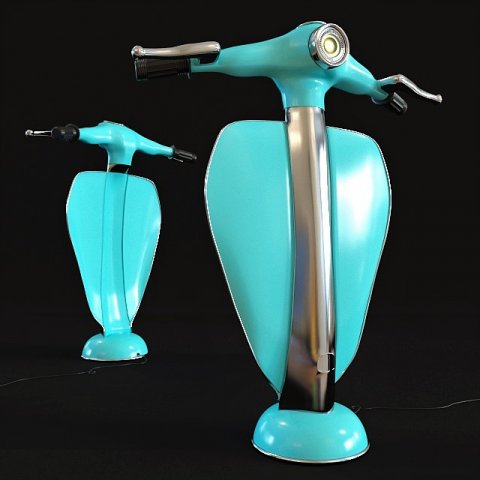 kare table lamp scooter 3D Model .c4d .max .obj .3ds .fbx .stl .blend 