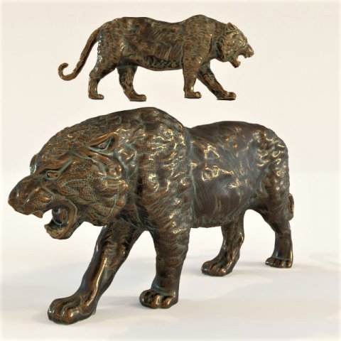 deco figurine tiger Modelo 3D .c4d .max .obj .3ds .fbx .stl .blend 