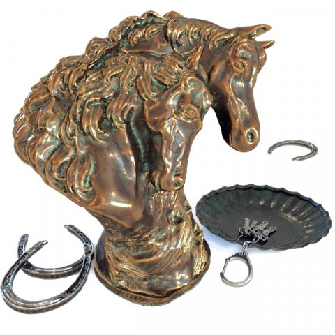 deco figurine twp horse Model 3D .c4d .max .obj .3ds .fbx .stl .blend 