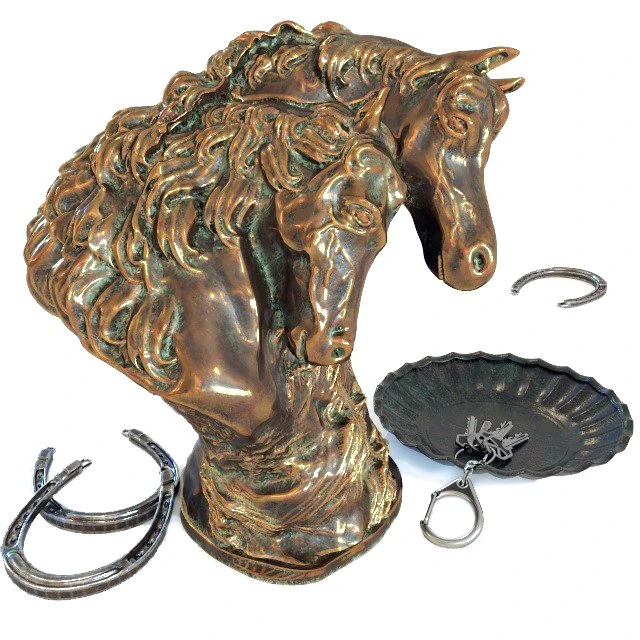deco figurine twp horse 3D Model .c4d .max .obj .3ds .fbx .stl .blend 