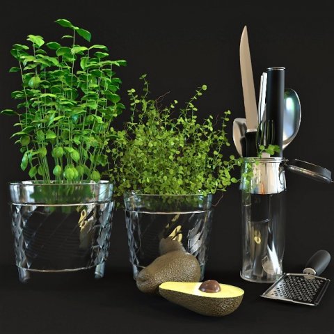 kitchen set 02 Model 3D .c4d .max .obj .3ds .fbx .stl .blend 