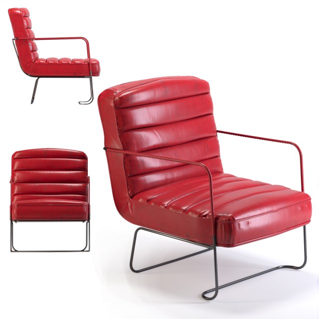armchair study 3D Model .c4d .max .obj .3ds .fbx .stl .blend 