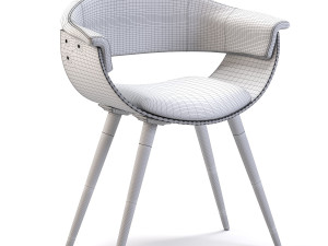 armchair monaco schoko Model 3D