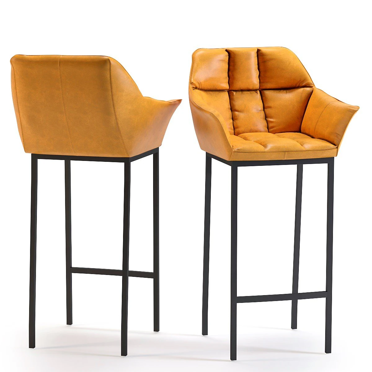 bar stool thinktank quattro brown 3D Model .c4d .max .obj .3ds .fbx .stl .blend