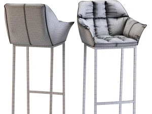 bar stool thinktank quattro brown 3D Model