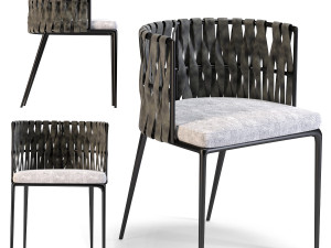 chair with armrest cheerio incl cushion 3D Model