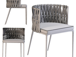 chair with armrest cheerio incl cushion 3D Model