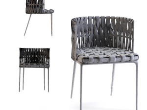 chair with armrest cheerio yellow 3D 모델