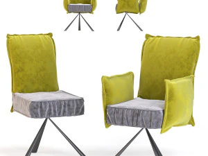 стул с подлокотником Челси 3D Модель