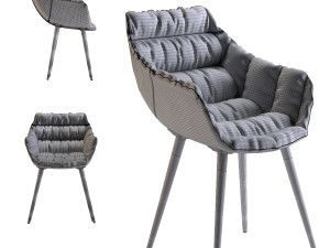 chair with armrest thelma 3D-Modell